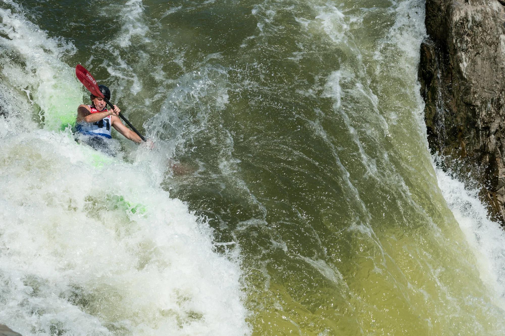 Alex Markoff Kayaking The Spout at Great Falls