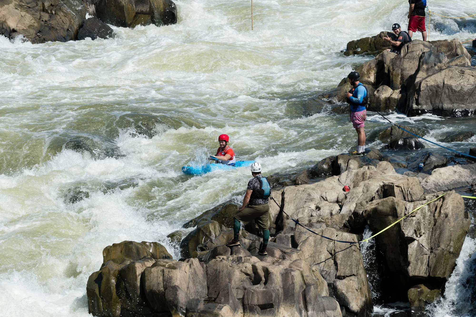 After the first gate Geoff Calhoun moves into S-Turn during the slalom event.