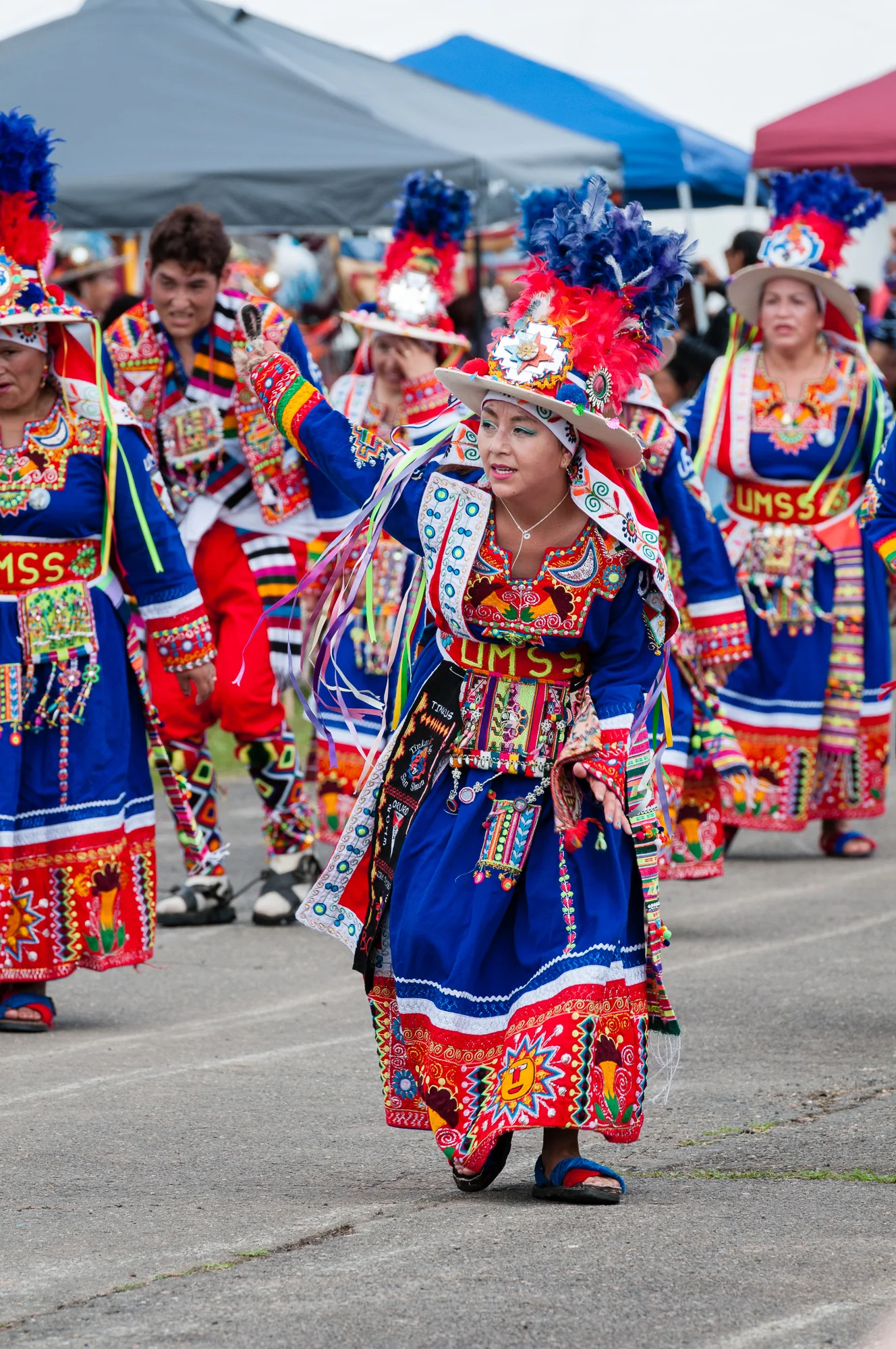 Tinkus de San Simon USA performing a Tinkus dance.