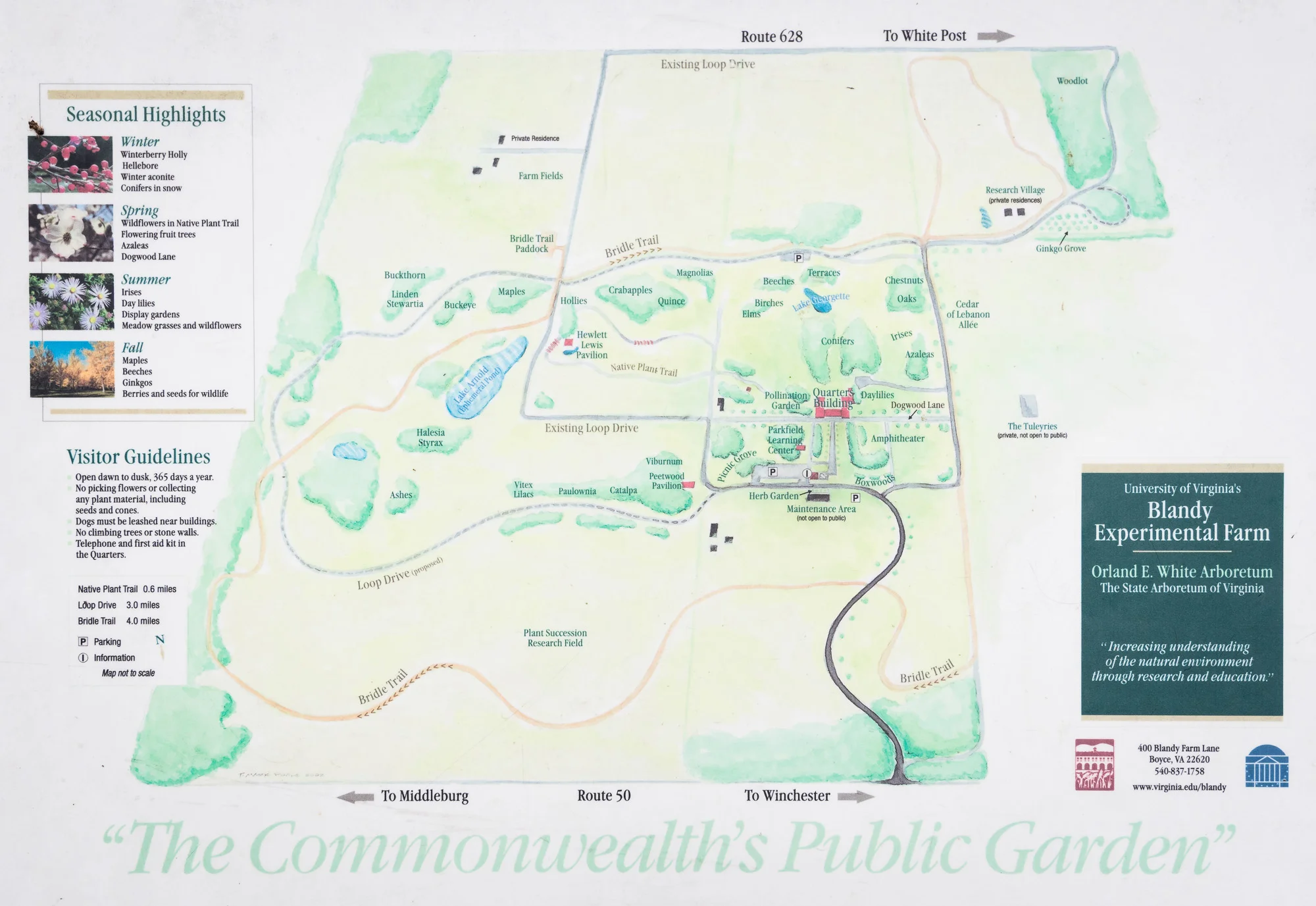 Map of Blandy Experimental Farm (a photograph of one of their displays).