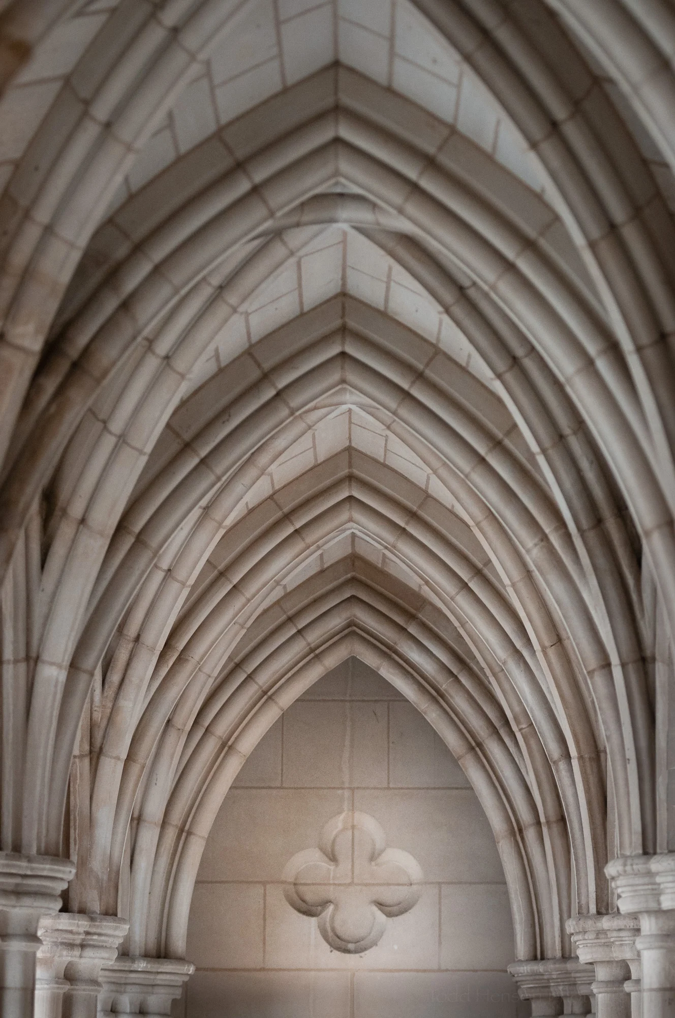 Beautiful archways upstairs in Washington National Cathedral.