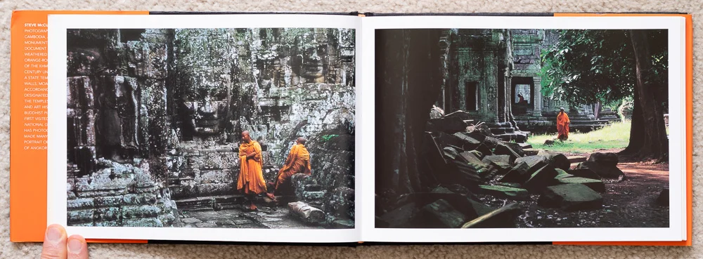 Pages 18-19. Buddhist monks among the temples.