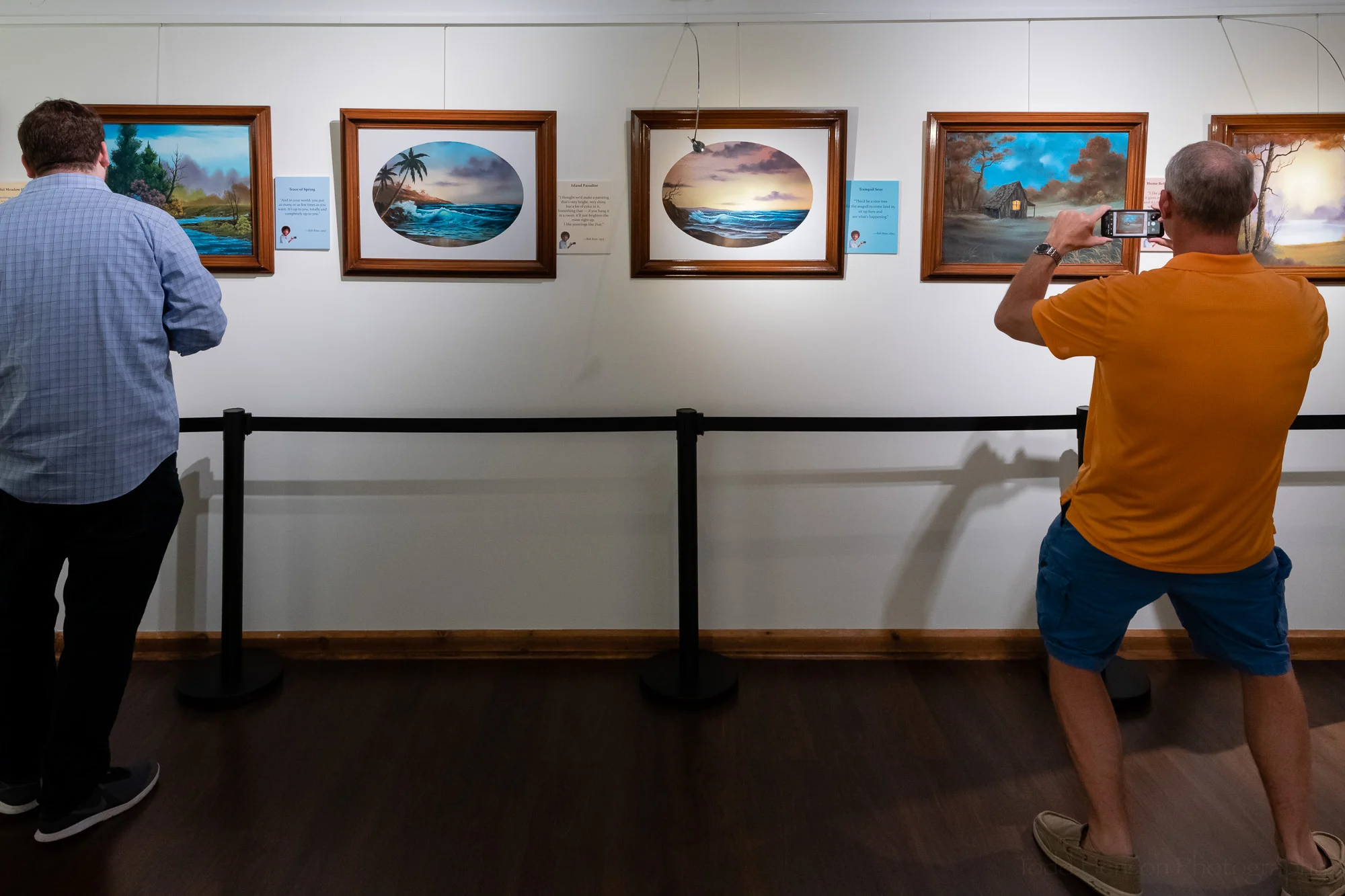 Folks were able to view and photograph original paintings by Bob Ross (no flash photography)