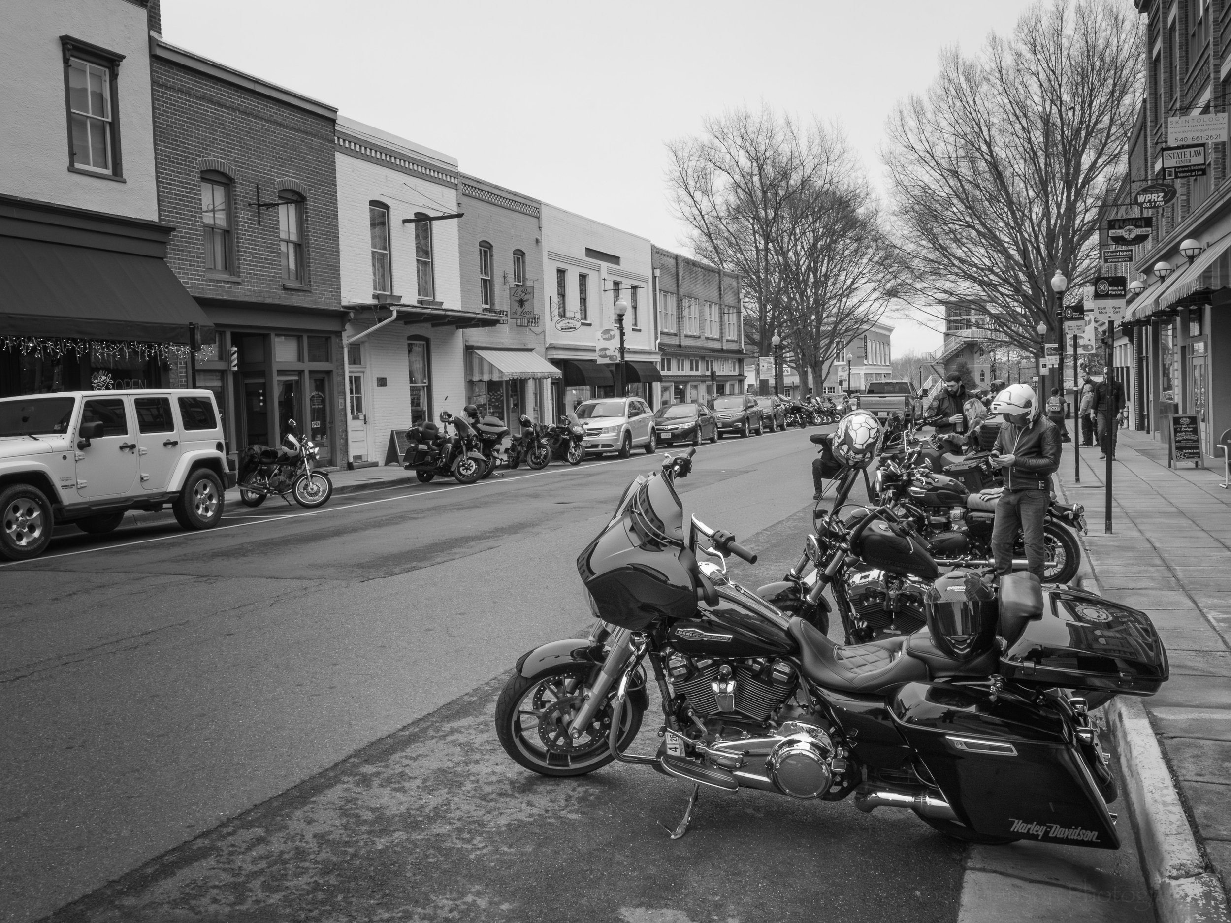 East Davis Street motorcycle gathering in Culpeper, Virginia