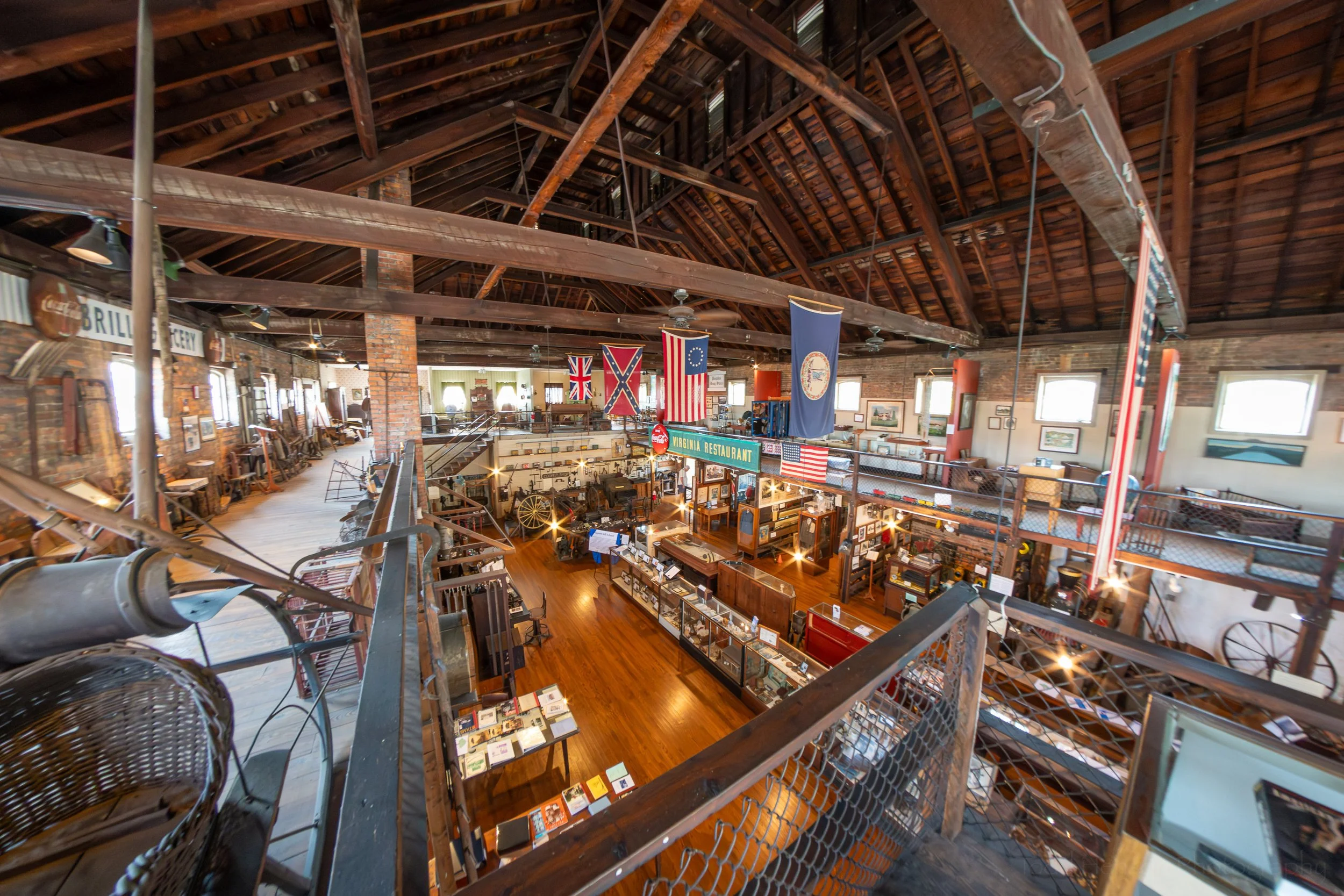 Upstairs looking towards the back of the museum