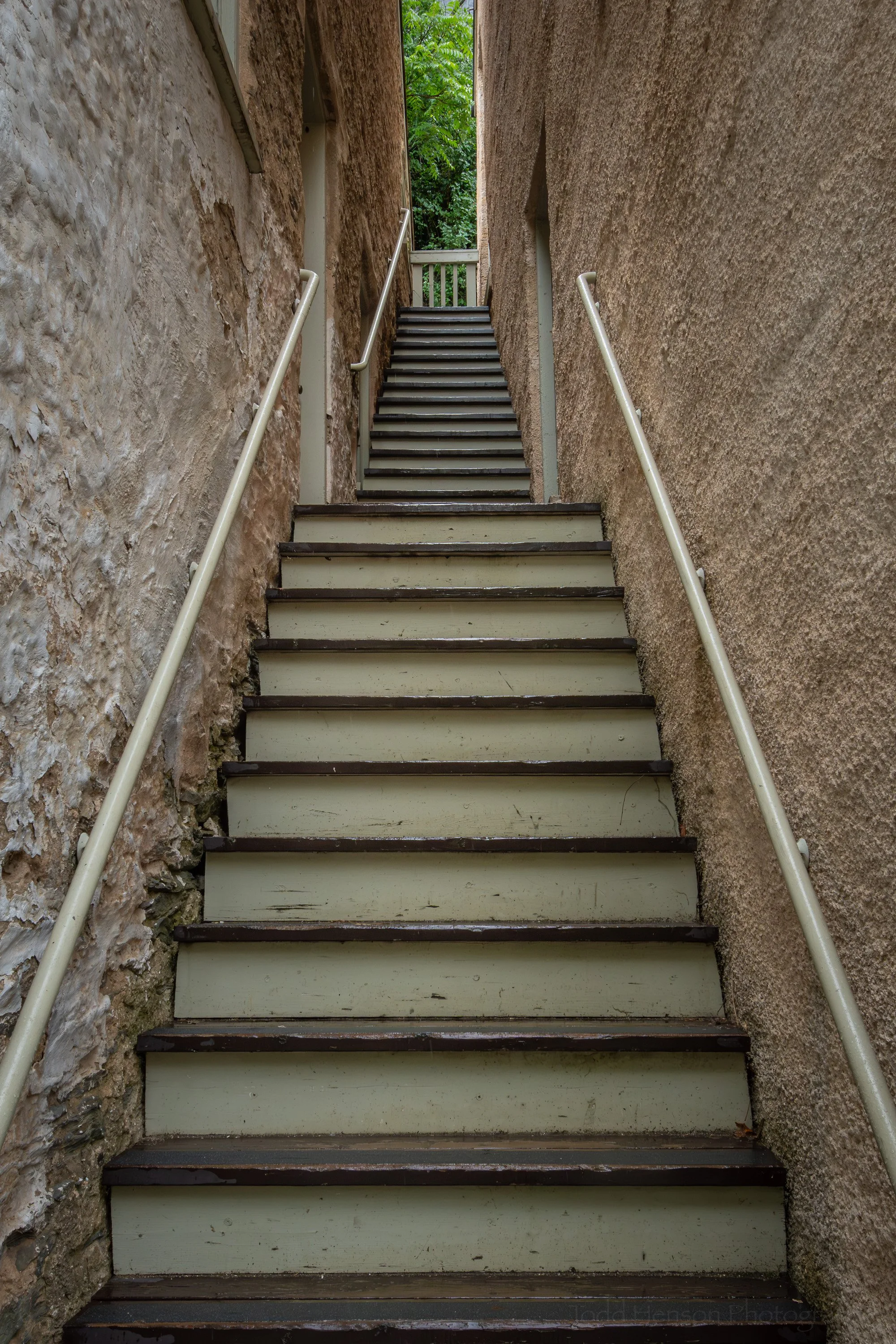 Lower Town stairwell in Harpers Ferry, West VirginiaA
