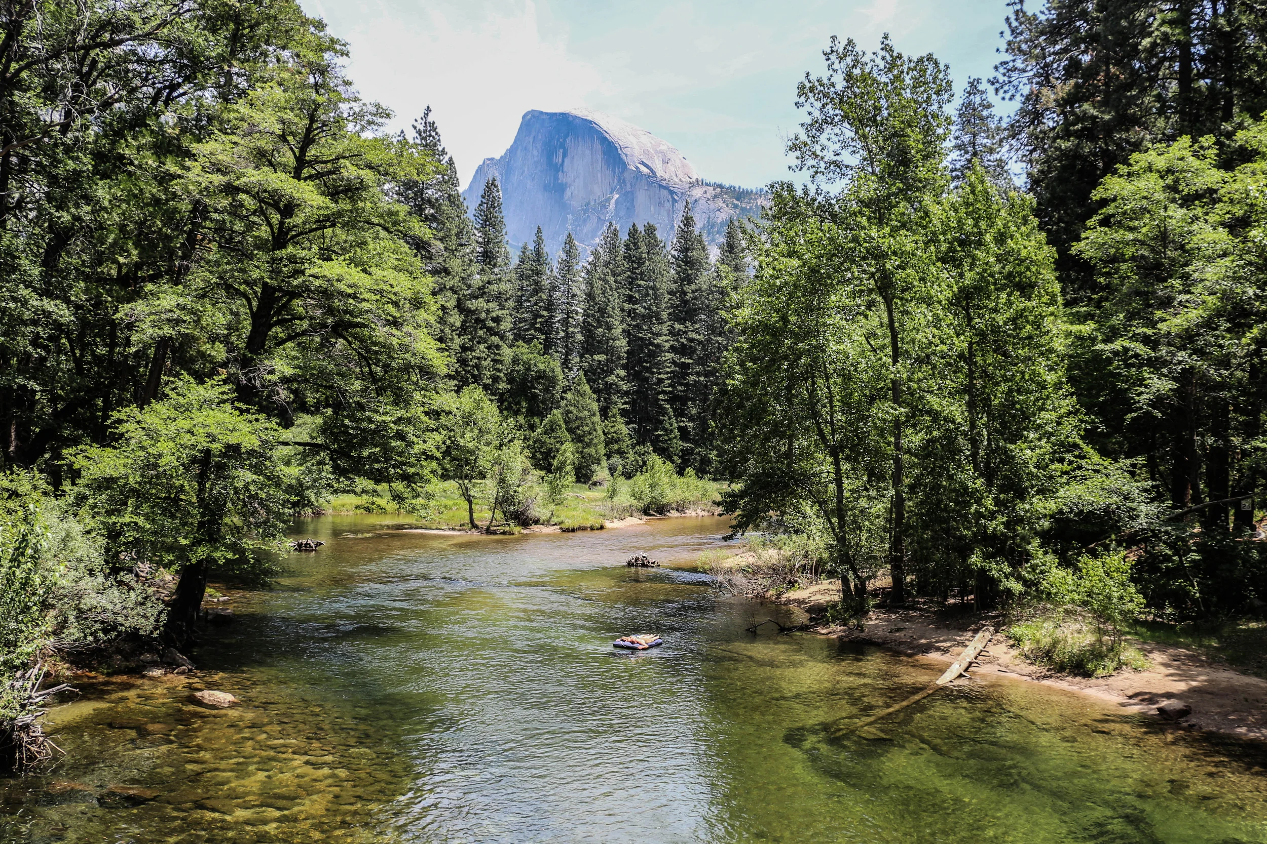 Around every corner was an amazing view. This was taken from the bridge into the camp site looking towards the Half Dome.