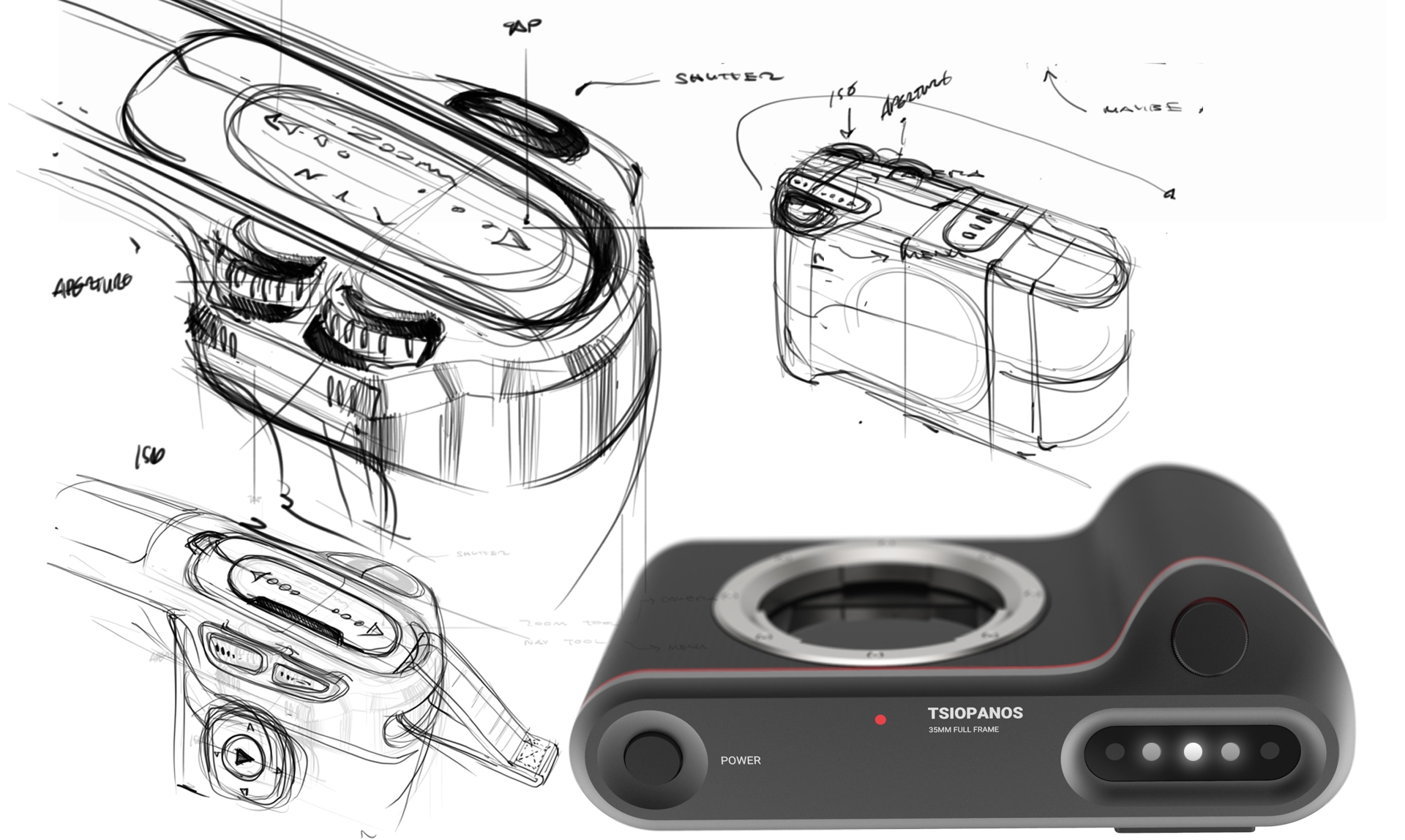 In this particular iteration you can see an example setup with the touch based control implemented based on some concept sketches. 