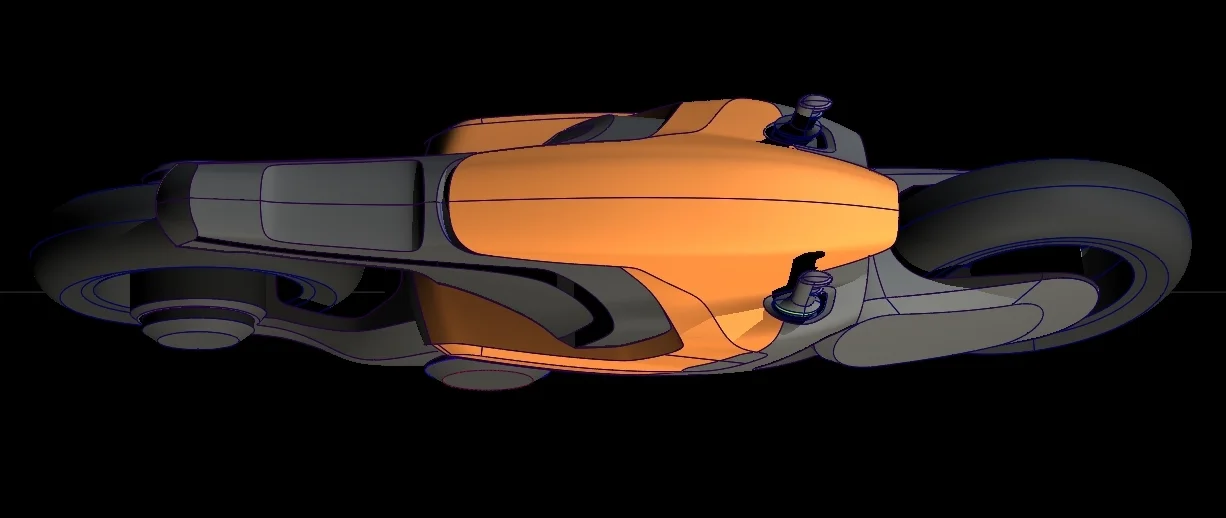 Joysticks and Front Wheel turned Left, for Left-hand turn.