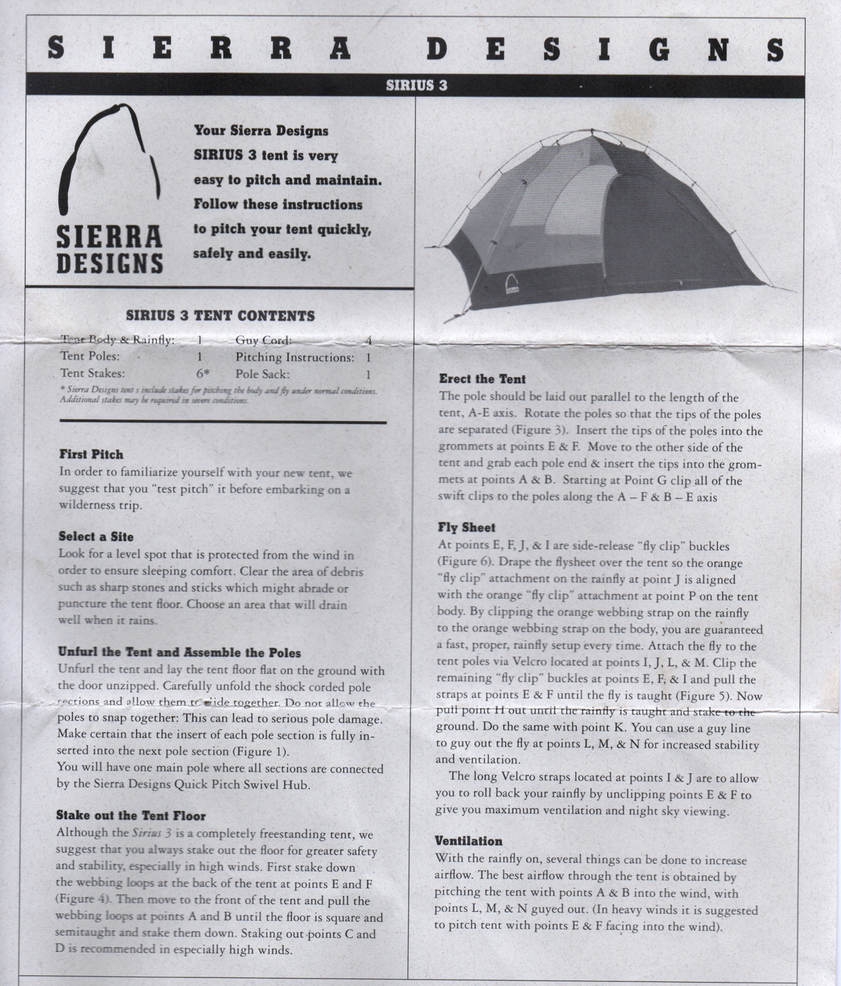 Sierra Designs Sirius 3 Tent User Manual.png