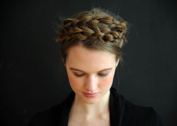 This soft crown braid, seen at WHIT's fall presentation, is polished enough for a summer wedding but loose enough for weekend plans.