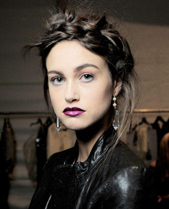 For a modern take on the milkmaid braid, mess it up!