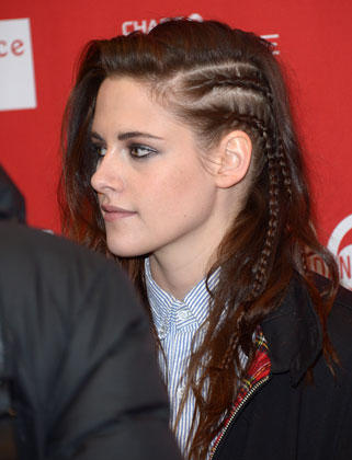 A whole head of cornrows may not be your thing, but Kristen Stewart proves that just a few can look pretty darn cool.