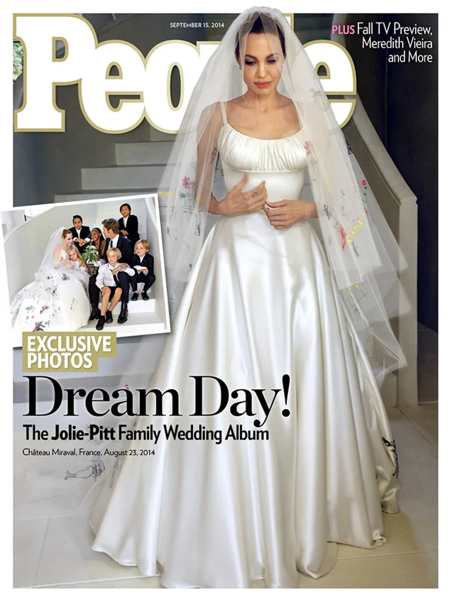 How Angelina Jolie Incorporated Her Kids Into Her Wedding Attire