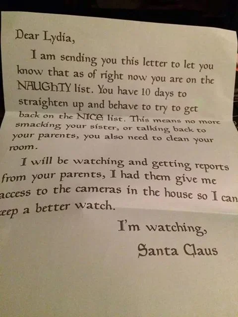 Mother Sends Misbehaving Daughter Fake Letter From Santa 