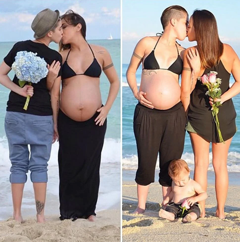 Lesbian Couple's Inspirational Pregnancy Photo Goes Viral