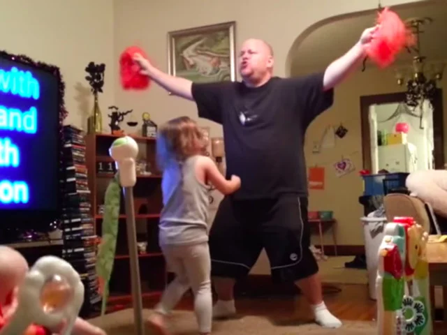 While Mom Is Away, Dad Entertains Kids With Awesome Dance Moves
