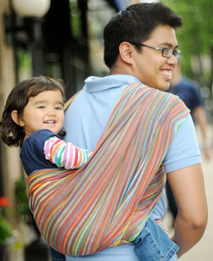 International Babywearing Week: Men Wrapping Toddlers & Bigger Babies