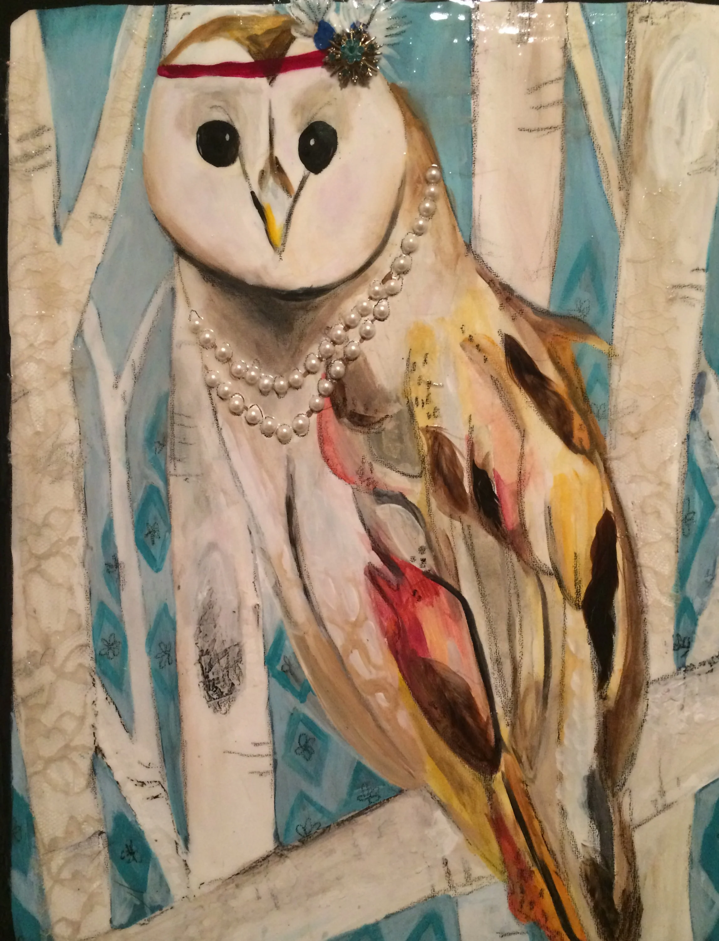 Flapper Owl 18 x 24 $300