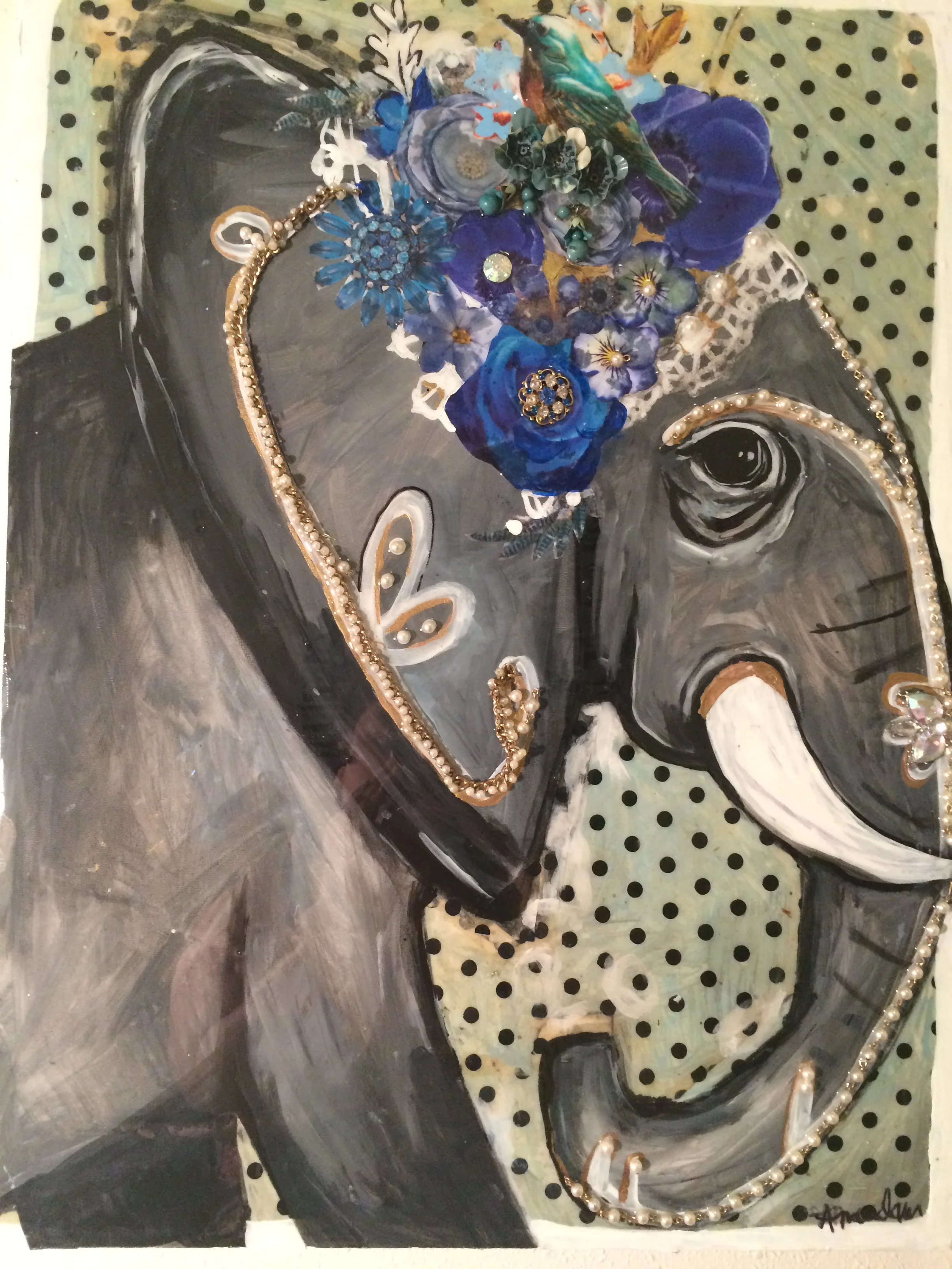 Blue Elephant 18 x 24 $300