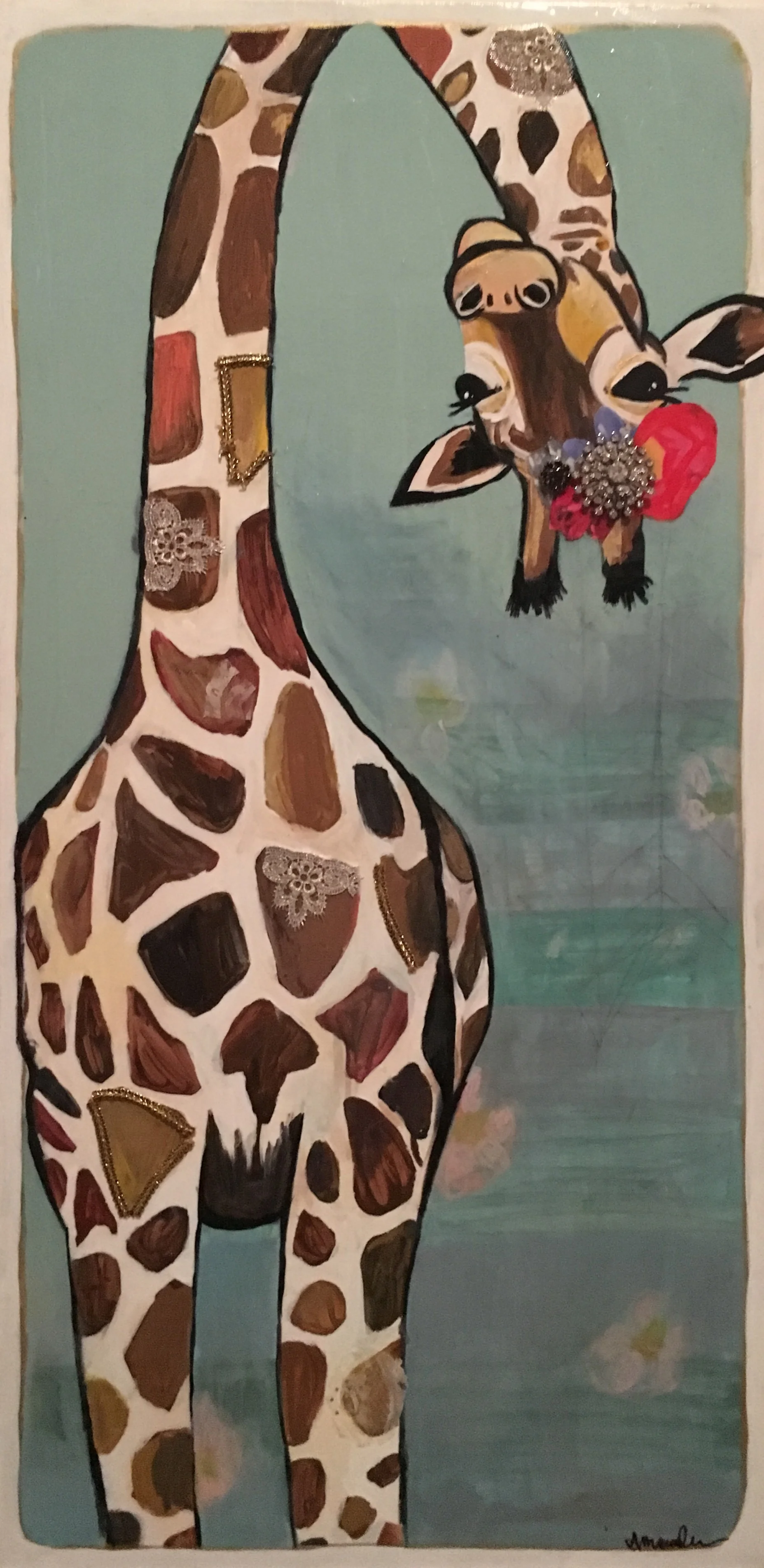 Thats on tall Giraffe 