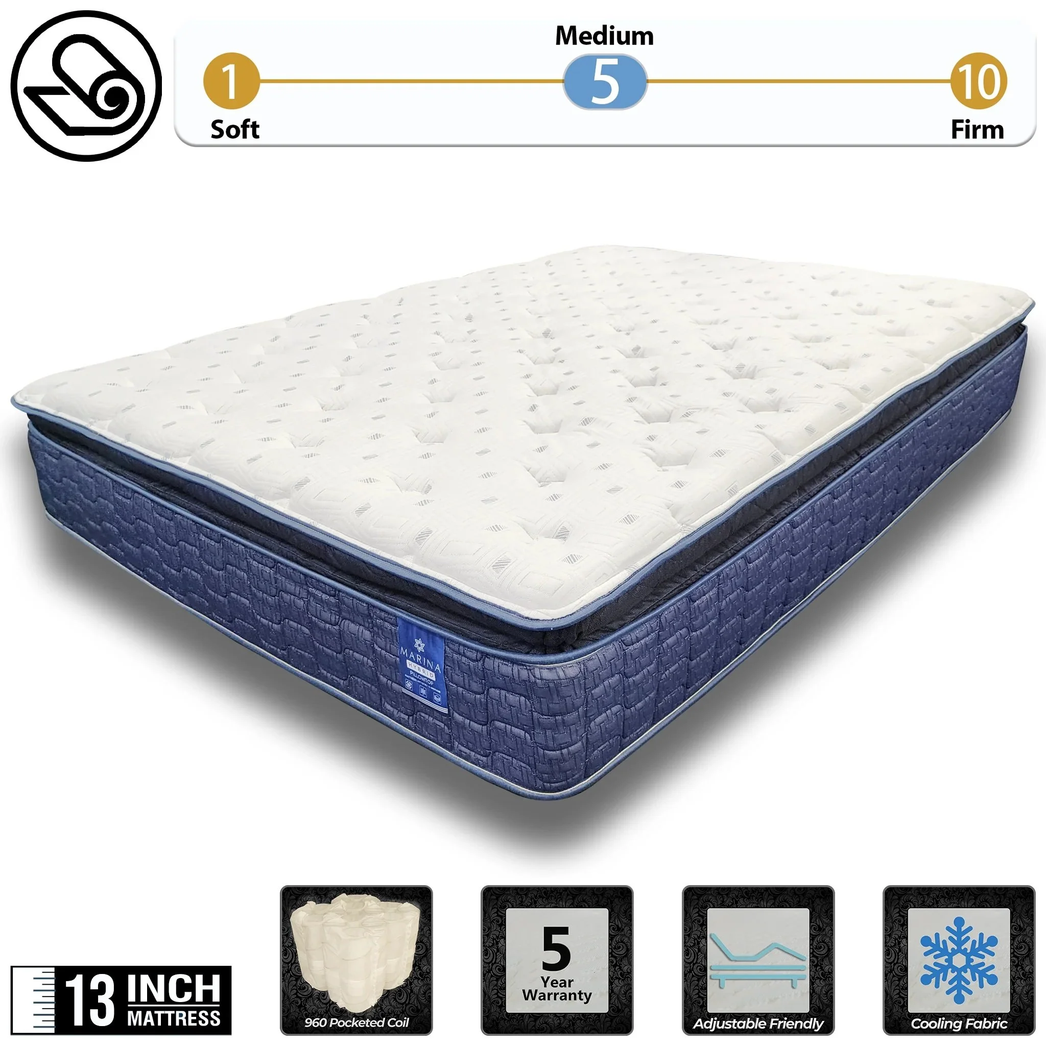 Introducing the Marina Glacier Hybrid Mattresses