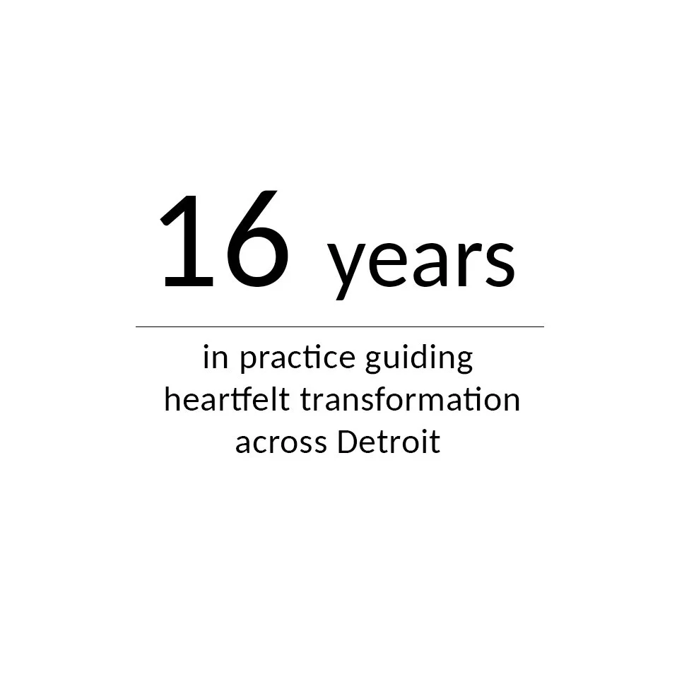 Infographic highlighting D MET's 16 years of experience guiding transformative renovations and redevelopment across Detroit.