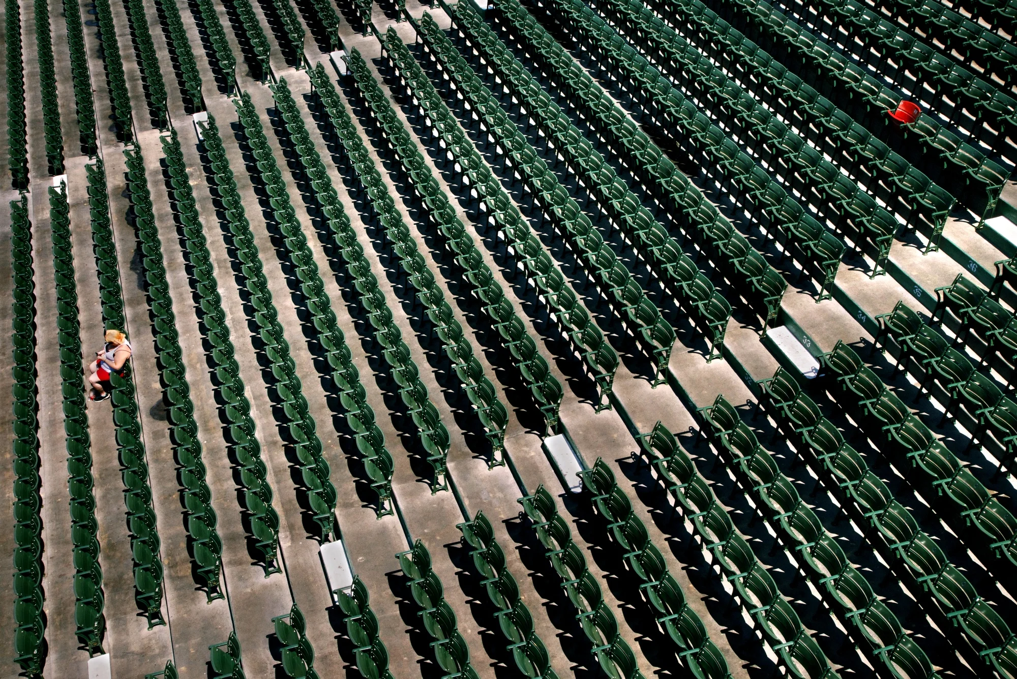  Boston Red Sox outfielder Ted Williams' "Red Seat" stands as a tribute for the longest home run hit at Fenway Park on June 9, 1946. Sitting at 502 ft from home plate, fans can purchase a specific ticket for that seat at $28. 