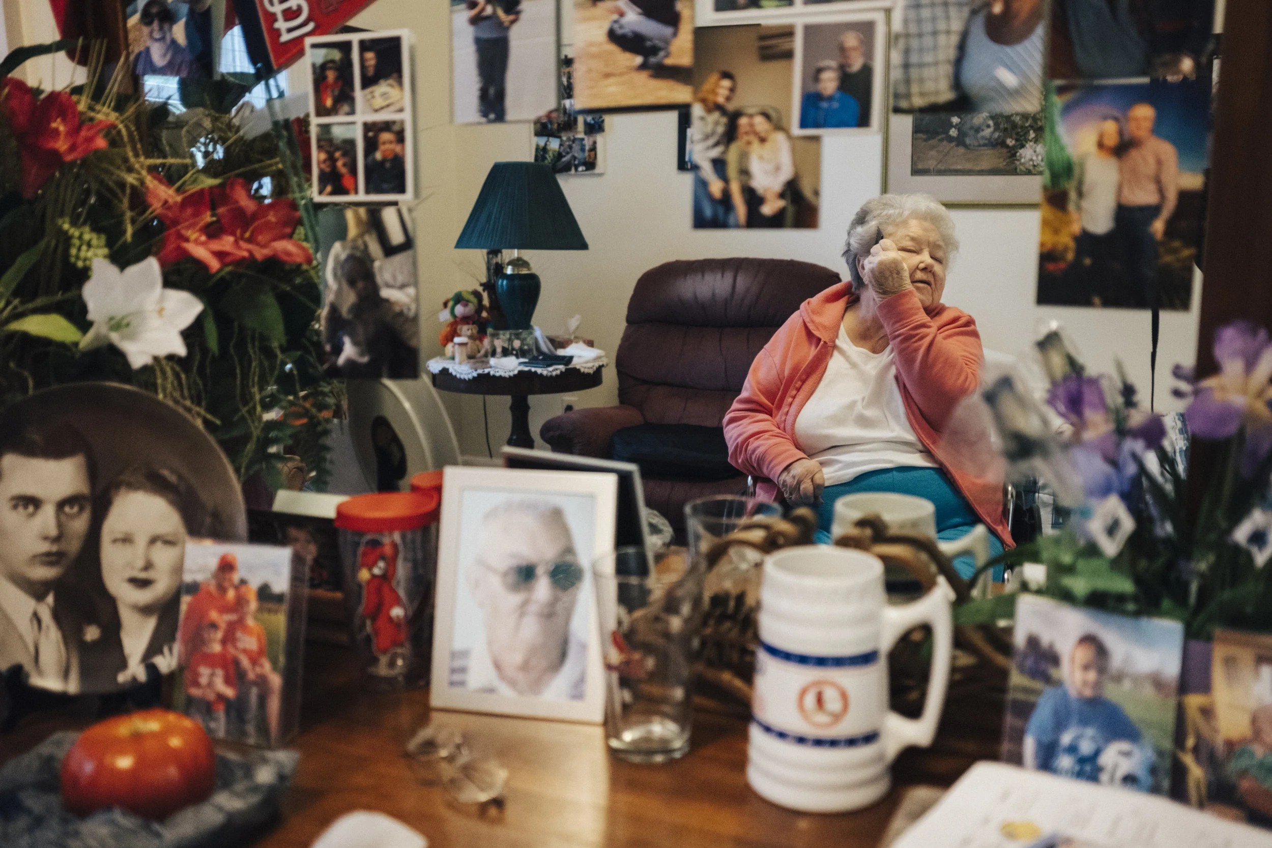  Surrounded by her family, Helen Estes, 89, gets ready for the day on Sunday, June 16, 2019 at King's Daughters Home in Mexico, Mo.    