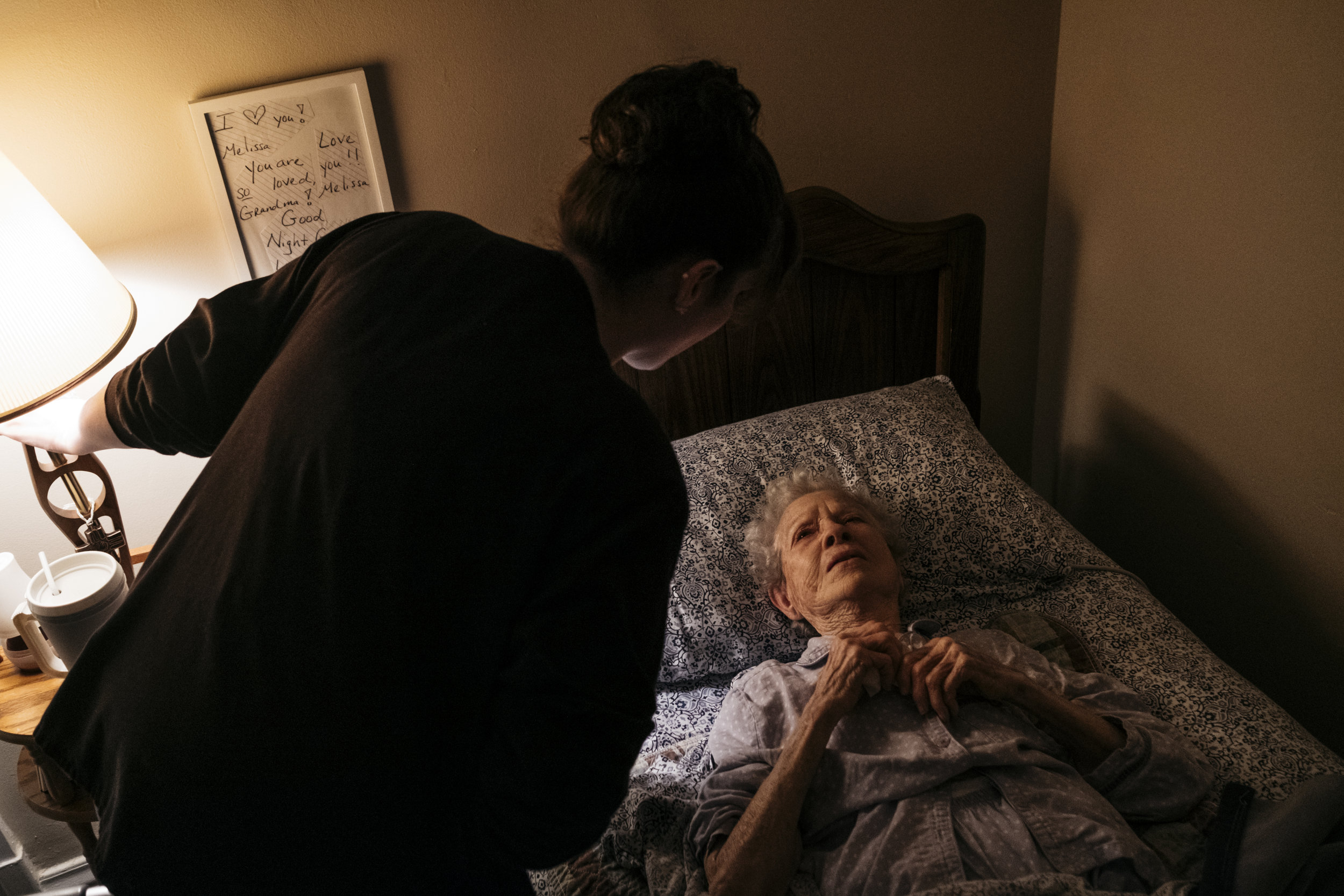  Director of Nursing Kristina Miller wakes up Norma Precht, 93, on Thursday, June 20, 2019 at King's Daughters Home in Mexico, Mo.    
