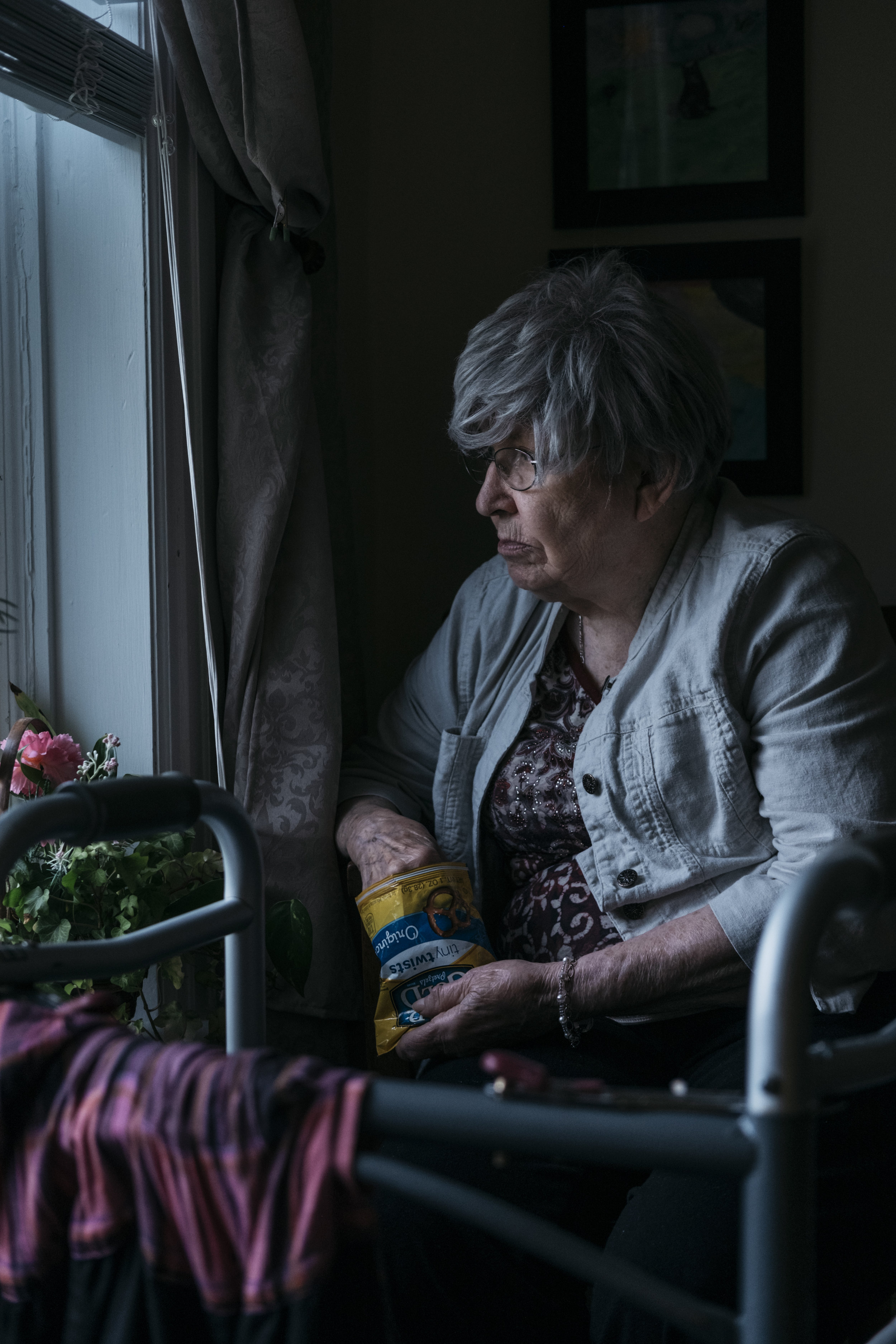  Jean Mackey, 90, looks out the window hoping to see Clydesdale horses in town for a parade on Wednesday, June 19, 2019 at King's Daughters Home in Mexico, Mo. 