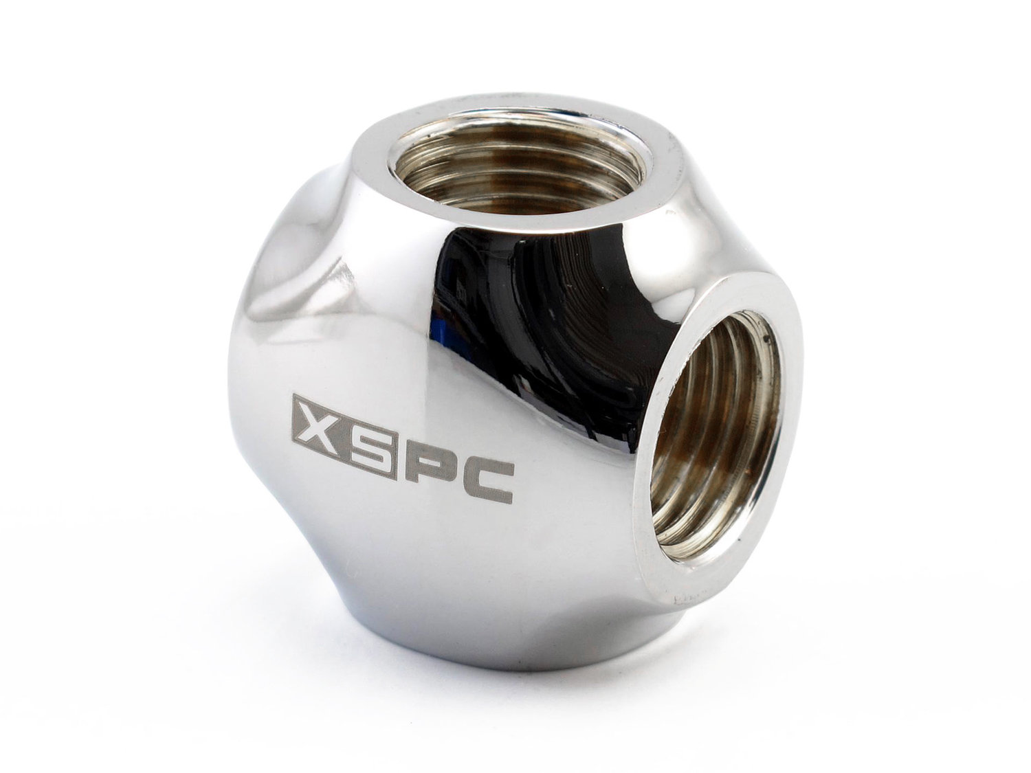 XSPC G1/4 4 Way Fitting Chrome XSPC G1/4 4 Way Fitting Chrome