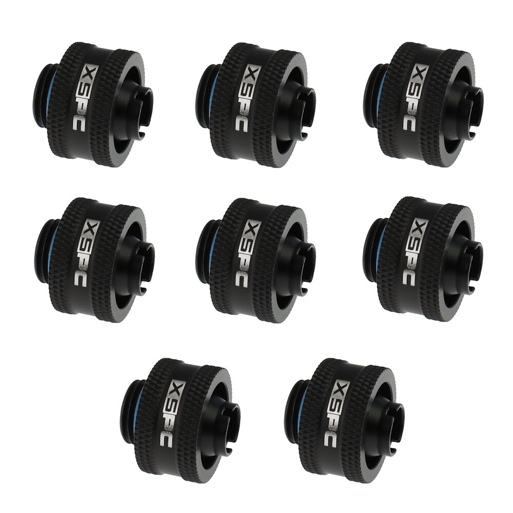 PC Water Cooling System Soft Tube Connectors SDTC Tech 4-Pack G1/4 to 3/8 ID 5/8 OD Quick Tighten Compression Fitting for Soft Tubing 