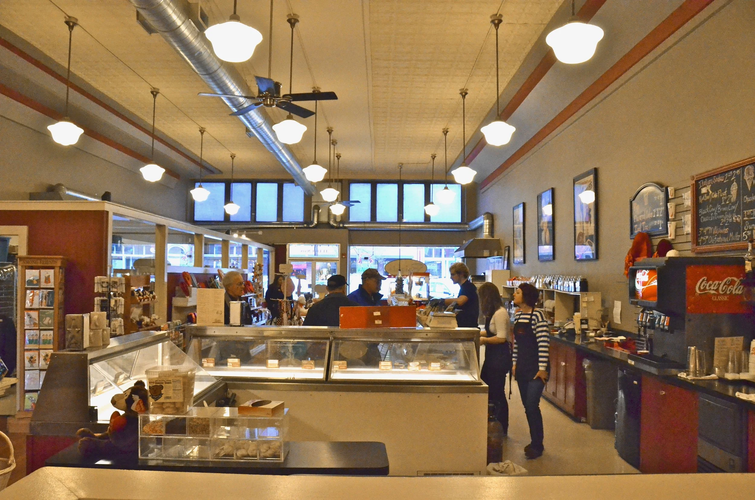 A view from our seating area inside