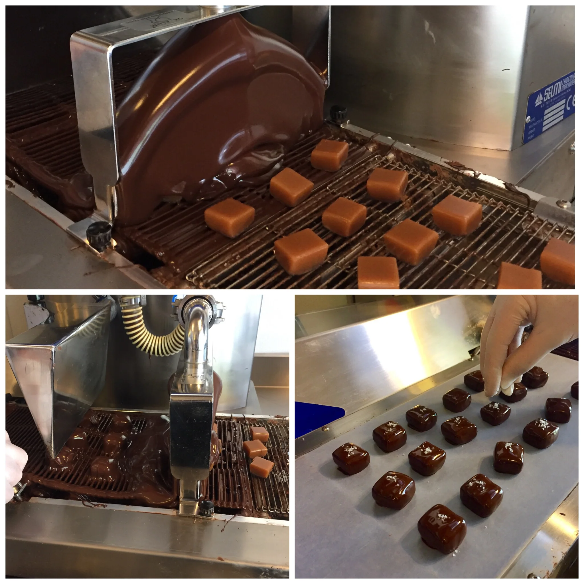 Making our salted caramels