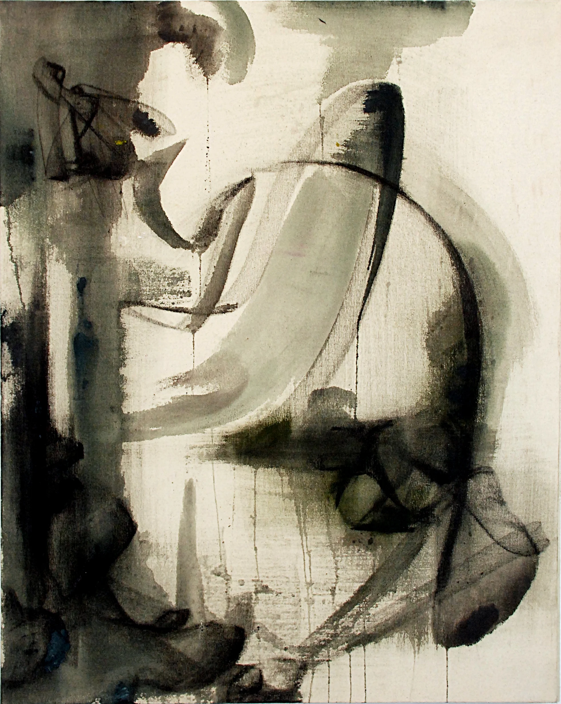  Acrylic, charcoal and chalk on canvas   62 x 76cm  &nbsp; 