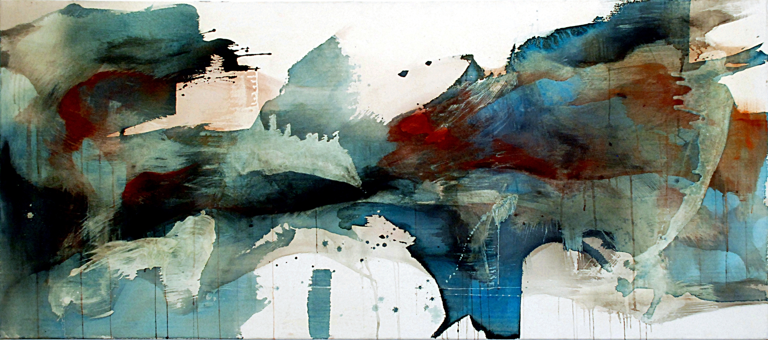  Acrylic and chalk on canvas   220 x 91cm 