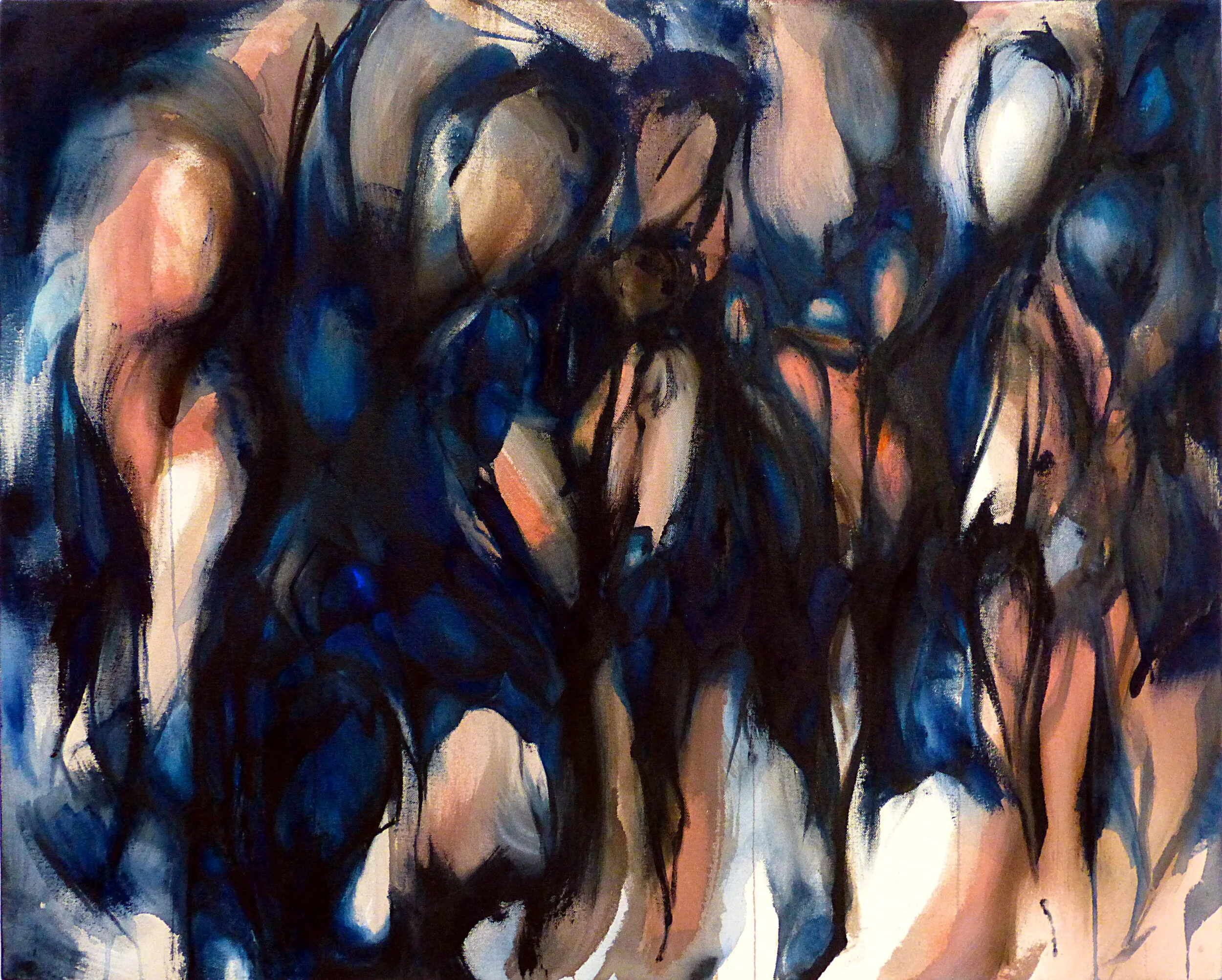 Procession 62x76cm acrylic & chalks on canvas.JPG