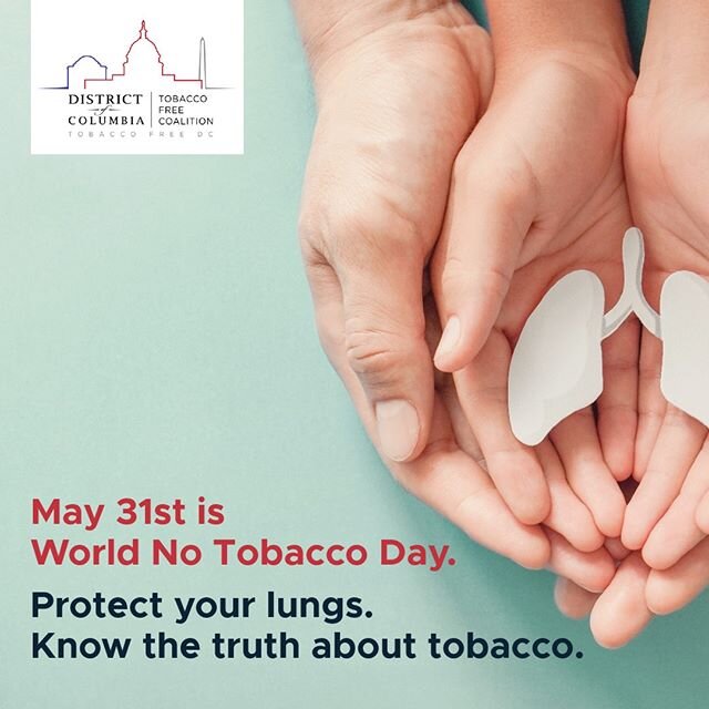 World No Tobacco Day is May 31st. This year's focus is keeping youth safe from Big Tobacco. Expose tobacco's youth targeting tactics. Debunk tobacco myths. What tobacco truths have you uncovered? #TobaccoExposed #tobaccofreedc #WNTD