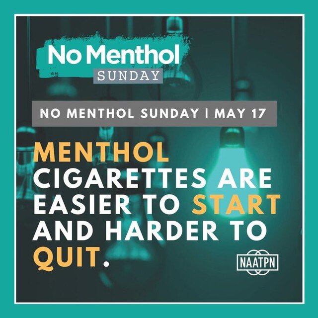 #NoMentholSunday is Sunday, May 17th. #tobaccofreedc