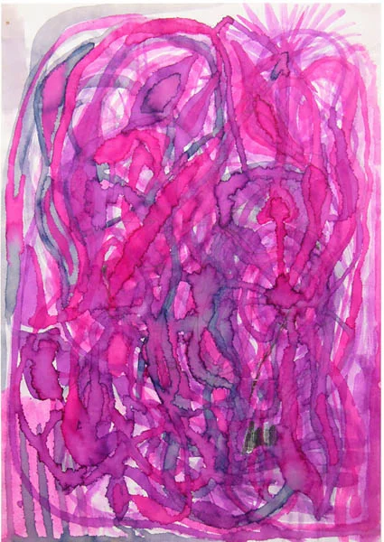 Lila Liebe, 1995, 29,7cm x 21cm, ink, pencil on paper