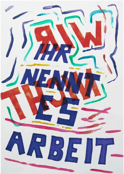 Wir Nicht, 2012, 29,7cm x 21cm, marker, nail polish on paper