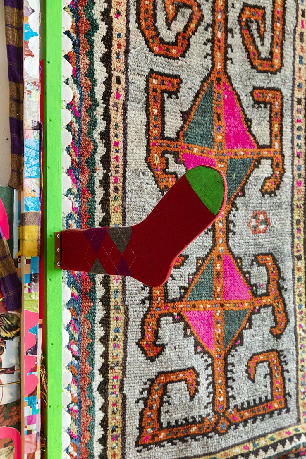 Kulturklappe mit europäischer Socke, 2014 (detail), 2014
