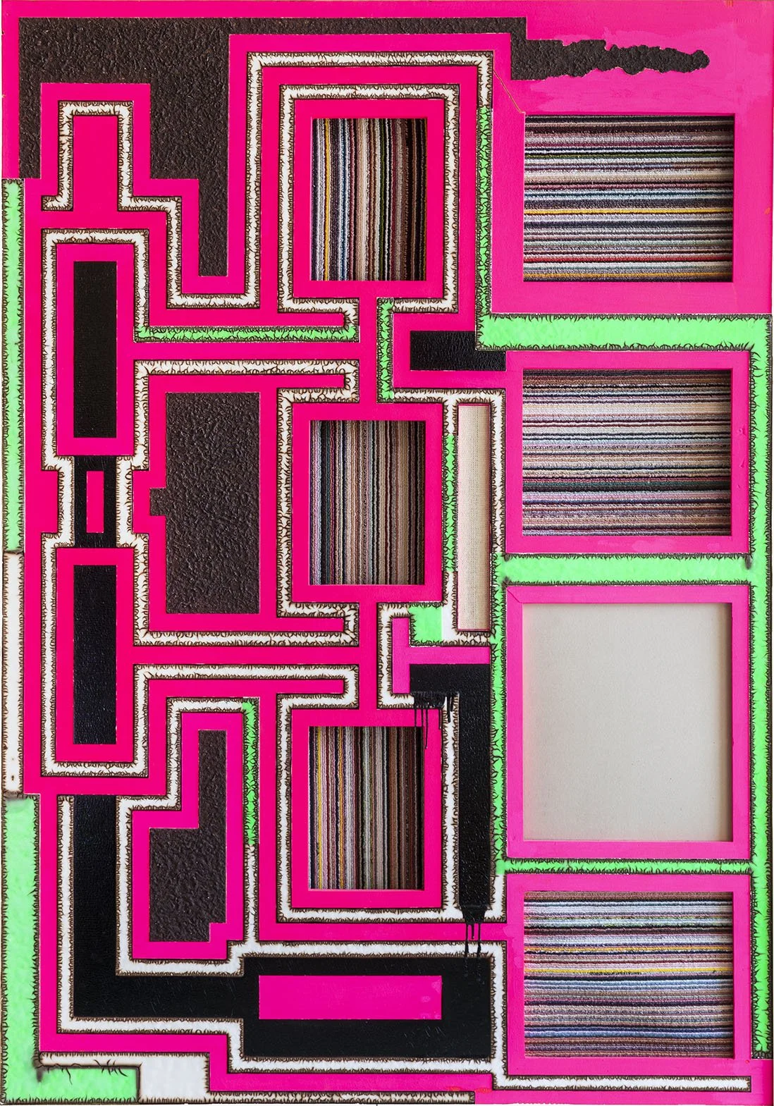 Agnes Martin beim Sex mit Peter Halley in der Teppichabteilung  von Ikea beobachtet von Frank Stella, 2005