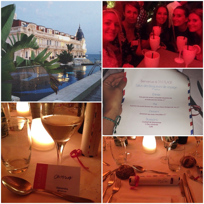 Notre soirée au 3.14 / La brochette de stars en haut à droite : Capucine ( Travel Me Happy ), Virginie ( A Taste of my life ), moi, Laura ( La Frange qui n'a pas de frange), Elodie ( Le mieux du monde )