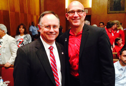 Council Member Mike Laster and HRC National Field Director Marty Rouse