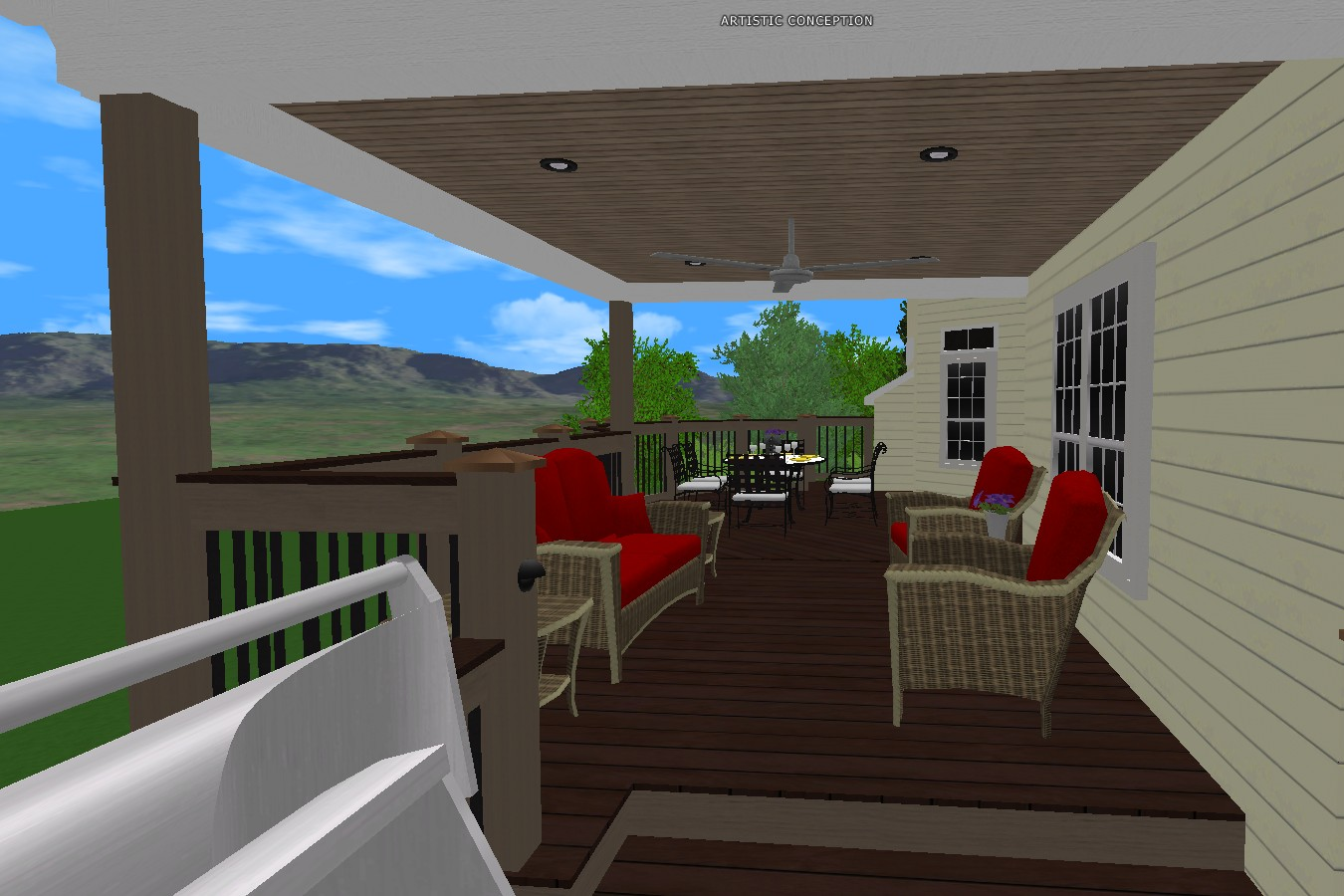 Purcellville Residence 3D Rendering