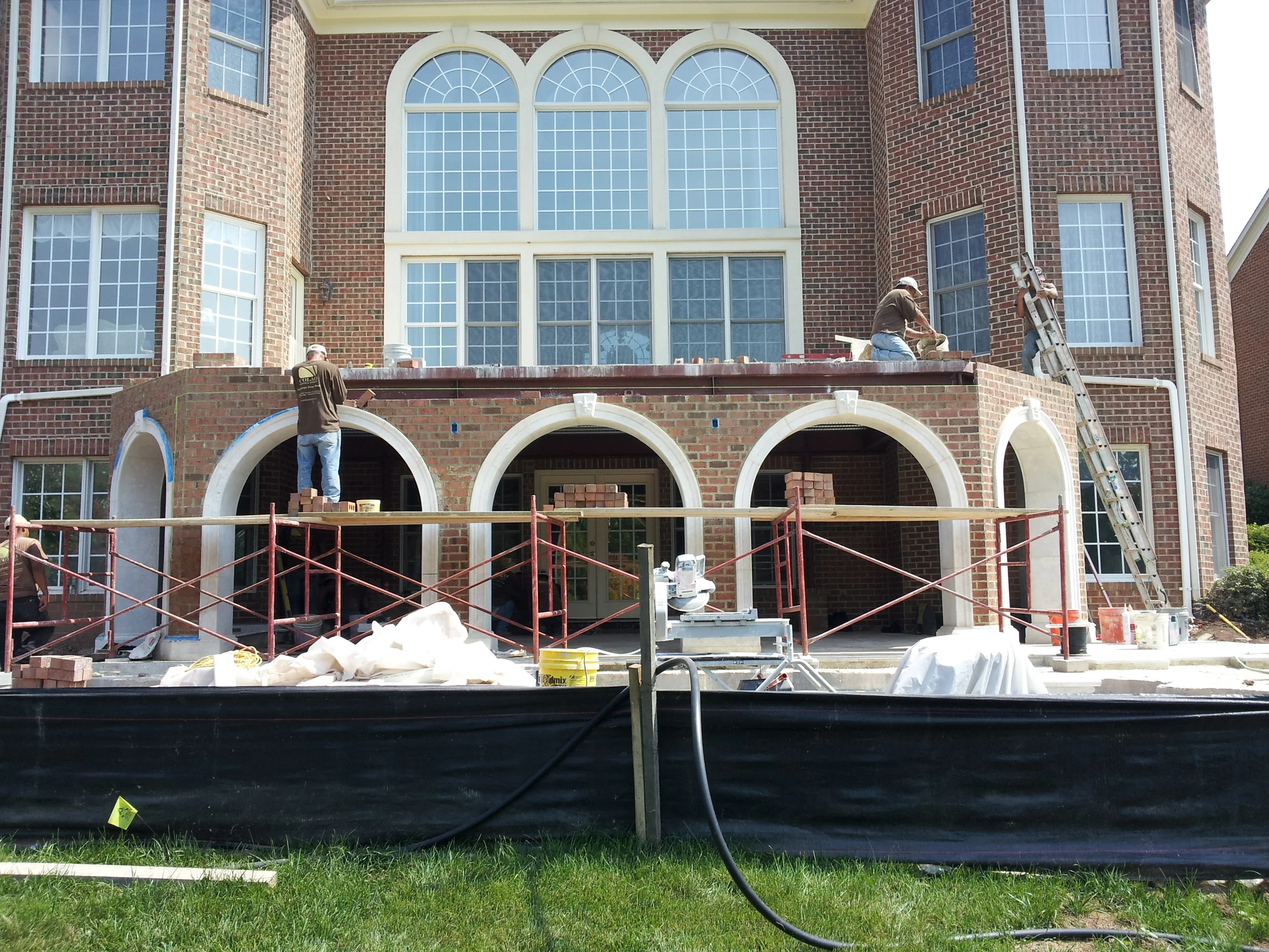 Covering up the structural elements is almost complete.