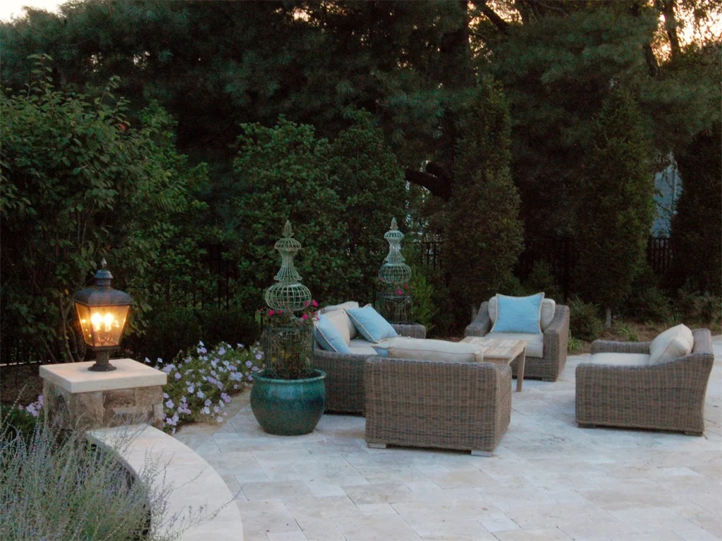 Oakton Residence Seating Area & Plantings