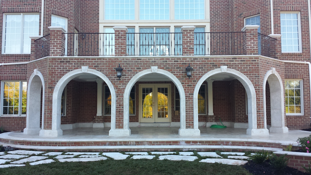 Completed raised terrace